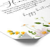 ワイルドフラワーの花輪ハント ブライダルシャワーゲーム ポスター (角)