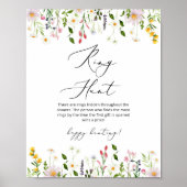 ワイルドフラワーの花輪ハント ブライダルシャワーゲーム ポスター (正面)