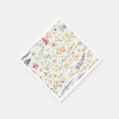 ワイルドフラワーの花 スタンダードカクテルナプキン (角)