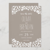 ワイルドフラワーの花 | 保存日付のお知らせ セーブザデート (正面/裏面)