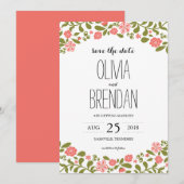 ワイルドフラワーの花 | Save the Date セーブザデート (正面/裏面)