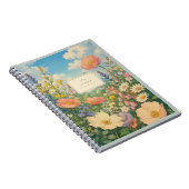 ワイルドフラワーの草原のカントリーハウスノート ノートブック (右側)