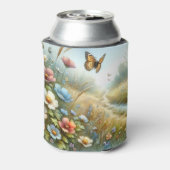 ワイルドフラワーの草原の蝶の庭 缶クーラー (缶裏面)