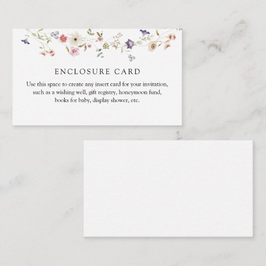 ワイルドフラワーの草原 オーダーメイド エンクロージャー カード (正面/裏面)