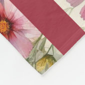 ワイルドフラワーの草原 ピンク、赤、黄色、紫、青 フリースブランケット (角)