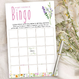 ワイルドフラワーの草原 ベビーシャワービンゴゲーム