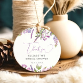 ワイルドフラワーの草原 ライラック パープル ありがとう ギフトタグ フェイバータグ