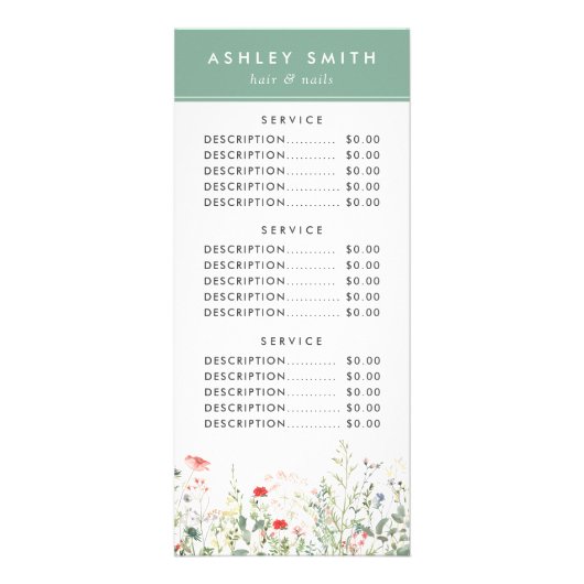 ワイルドフラワーの草原 ラックカード (正面)