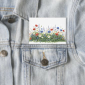 ワイルドフラワーの草原　植物園の花 缶バッジ (インサイチュ)