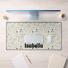 ワイルドフラワーの草原,水彩ボヘミアンワイルドフラワー,事前に デスクマット