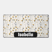 ワイルドフラワーの草原,水彩ボヘミアンワイルドフラワー,事前に デスクマット (正面)