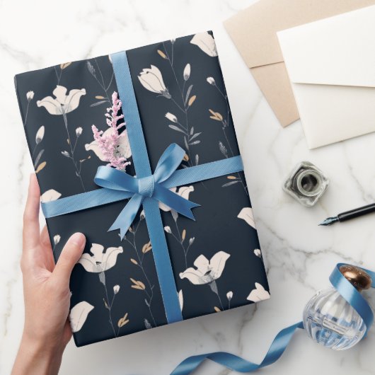 ワイルドフラワーの草原,水彩ボヘミアンワイルドフラワー,事前準備 ラッピングペーパー (ギフト)