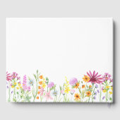 ワイルドフラワーの草地が新しいミスター&ミセスを願う ゲストブック (裏面)