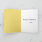 ワイルドフラワーの草地に水色の虹 カード (内部)