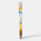 ワイルドフラワーの草地に水色の虹 Case-Mate iPhoneケース (裏面 / 左)