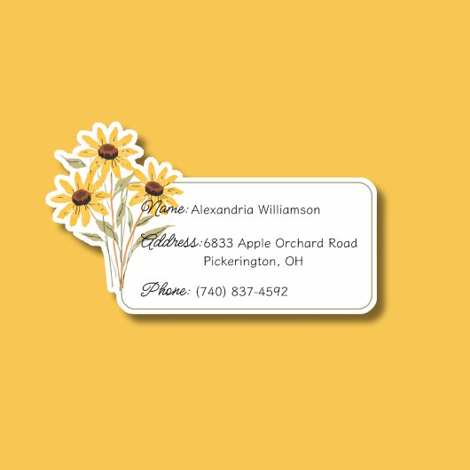 ワイルドフラワーの荷物ID シール