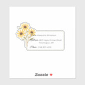 ワイルドフラワーの荷物ID シール (シート)