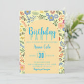 ワイルドフラワーの誕生日パーティー 招待状 (スタンド正面)