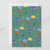 ワイルドフラワーの誕生日招待状 招待状 (裏面)