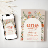 ワイルドフラワーの誕生日招待状 招待状