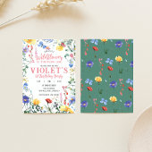 ワイルドフラワーの誕生日招待状 招待状