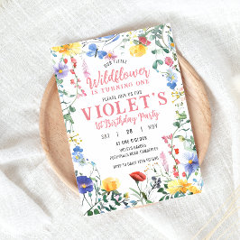 ワイルドフラワーの誕生日招待状 招待状