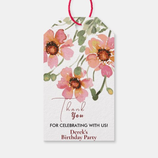 ワイルドフラワーの誕生日 ギフトタグ (裏面)