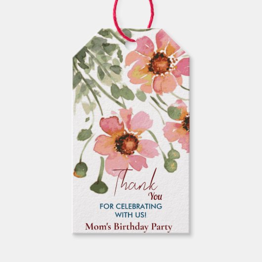 ワイルドフラワーの誕生日 ギフトタグ (正面)