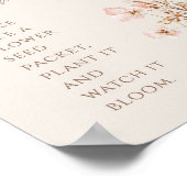 ワイルドフラワーの赤ちゃんシャワーにサインをありがとう ポスター (角)