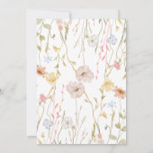 ワイルドフラワーの赤ちゃんシャワーの招待 招待状 (裏面)