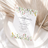 ワイルドフラワーの赤ちゃんシャワーの招待 招待状