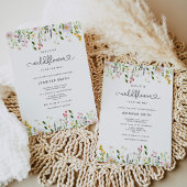 ワイルドフラワーの赤ちゃんシャワーの招待 招待状