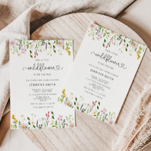 ワイルドフラワーの赤ちゃんシャワーの招待