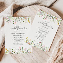 ワイルドフラワーの赤ちゃんシャワーの招待 招待状