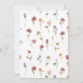 ワイルドフラワーの赤ちゃんシャワーの招待 招待状 (裏面)