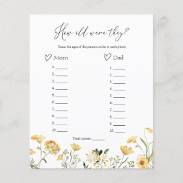 ワイルドフラワーの赤ちゃんシャワーの試合は何歳だった