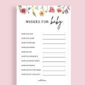 ワイルドフラワーの赤ちゃんシャワー希望ベビーアドバイスカード