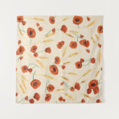 ワイルドフラワーの軽い背景パターン。 タペストリー (正面(横))