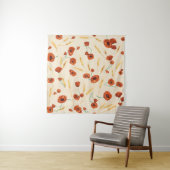 ワイルドフラワーの軽い背景パターン。 タペストリー (インサイチュ)