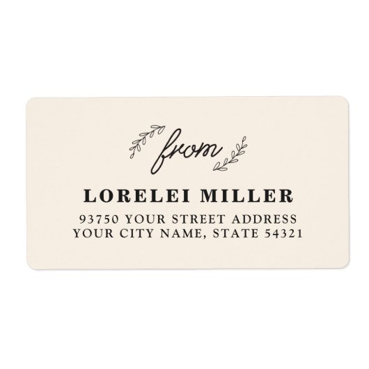 ワイルドフラワーの返品ラベル ラベル (正面)