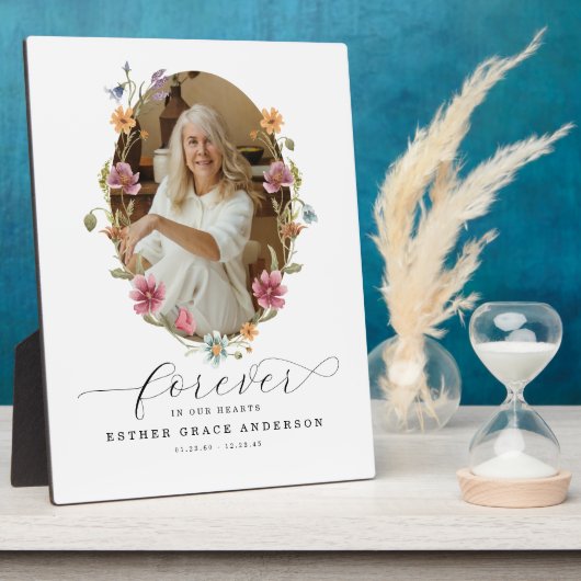 ワイルドフラワーの追悼 永遠に心に フォトプラーク (側面)