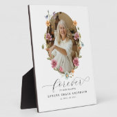 ワイルドフラワーの追悼 永遠に心の中に フォトプラーク (側面)