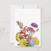 ワイルドフラワーの開花お洒落フローラベビーシャワー サンキューカード (裏面)