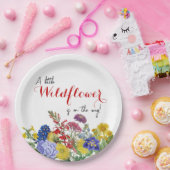 ワイルドフラワーの開花お洒落フローラベビーシャワー ペーパープレート (パーティー)