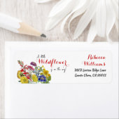 ワイルドフラワーの開花フローラ赤ちゃんシャワーアドレス ラベル (インサイチュ)