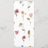 ワイルドフラワーの開花メニュー メニュー (裏面)