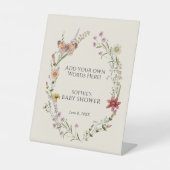 ワイルドフラワーの願いベビー開花に自分の単語を追加 台座サイン (正面)