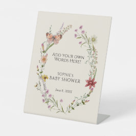 ワイルドフラワーの願いベビー開花に自分の単語を追加 台座サイン