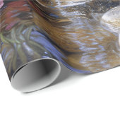 ワイルドフラワーの風光明媚な芸術の切り離し付きボブキャット ラッピングペーパー (ロールコーナー)