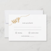 ワイルドフラワーの食事の選択の歌のリクエストRSVPカード 出欠カード (正面)